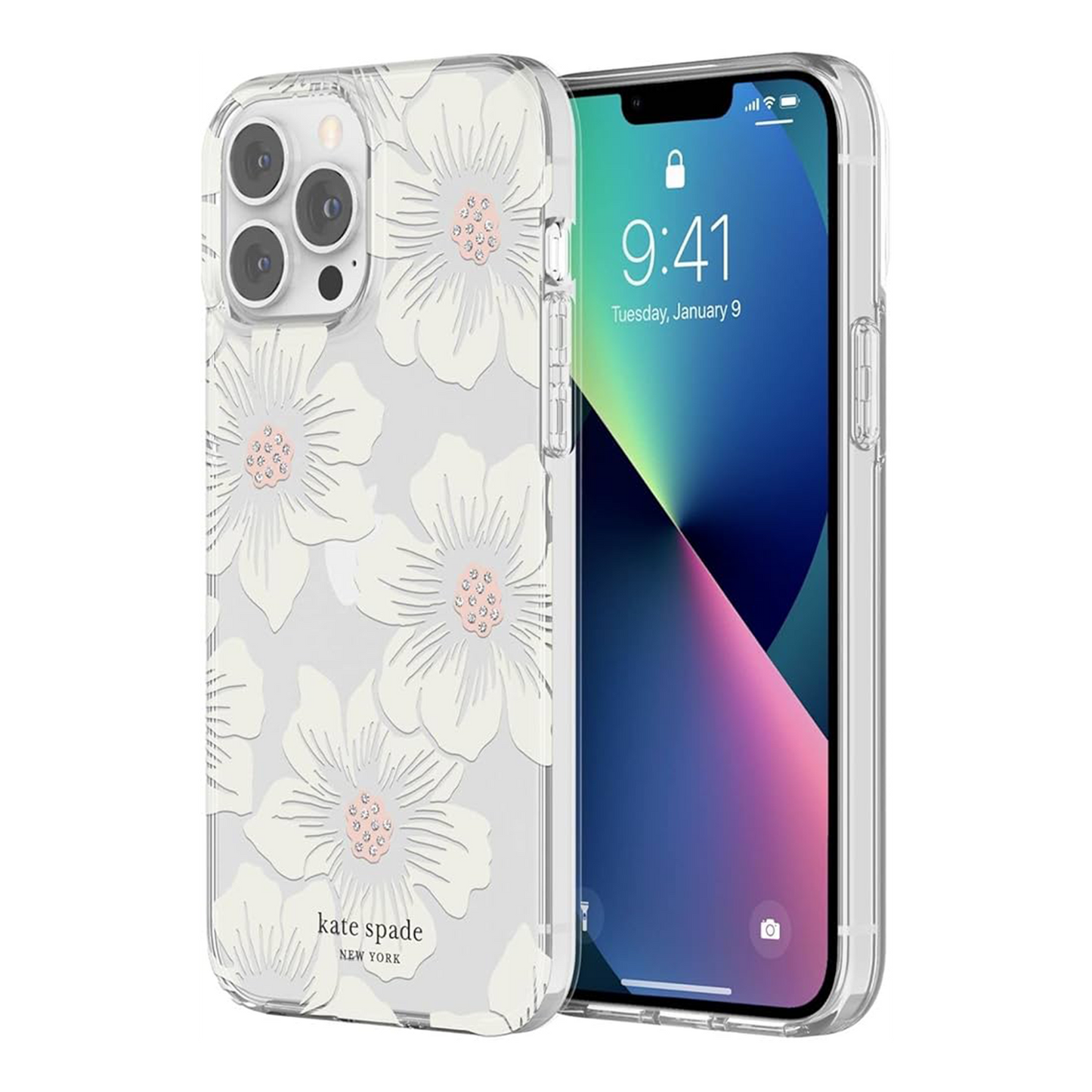 Kate Spade Protective Case Hollyhock Floral Clear iPhone 13 Pro Max