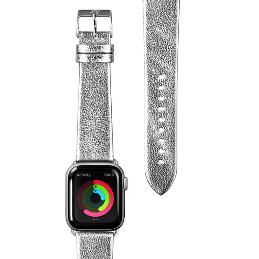 Metallic Leather Silber