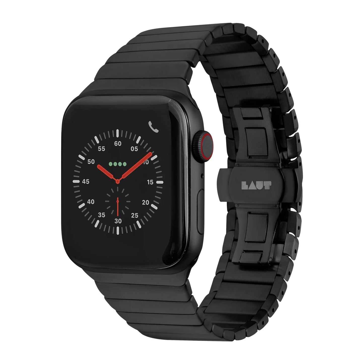 LAUT Links Edelstahlarmband für Apple Watch (44/45/46/49mm) - Schwarz