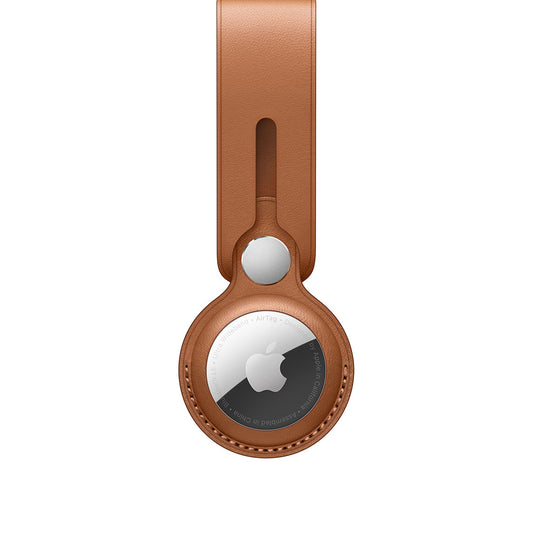 Apple AirTag Anhänger aus Leder, Sattelbraun