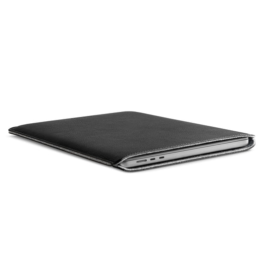 Woolnut Leather Sleeve für MacBook Pro/Air 13" - Schwarz