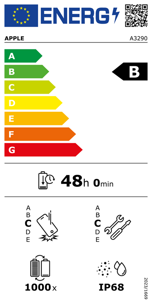 EU-Energylabel – Apple iPhone 16 Plus