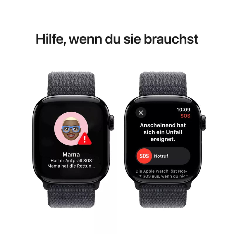 Apple Watch Series 10 42mm Jet Black Aluminium GPS Sport Loop