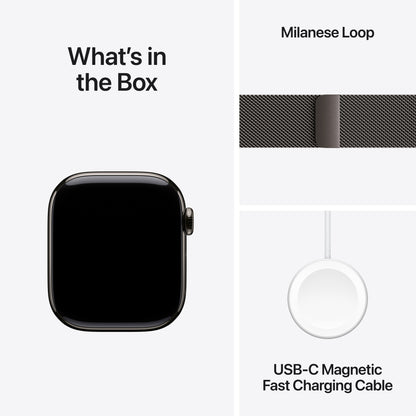 Apple Watch Series 11 Titan 42mm GPS + Cellular Milanaise Armband