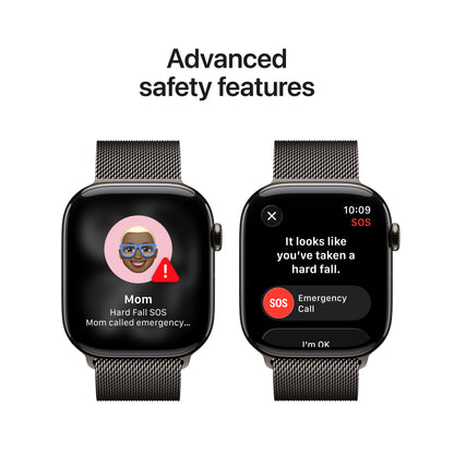 Apple Watch Series 11 Titan 46mm GPS + Cellular Milanaise Armband