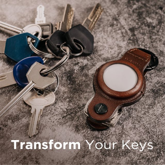KeySmart Air Flex Schlüsselhalter für Apple AirTag Braun