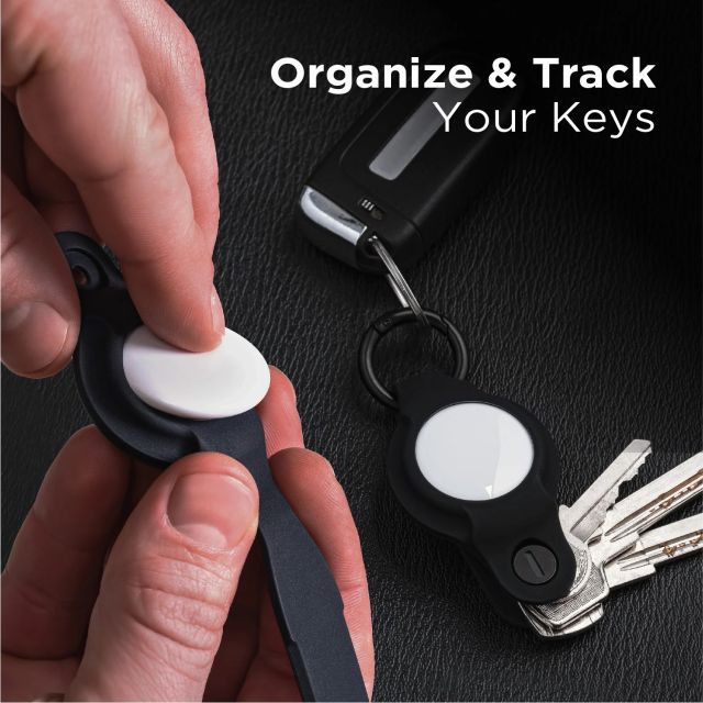 KeySmart Air Flex Schlüsselhalter für Apple AirTag Schwarz