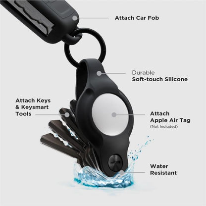 KeySmart Air Flex Schlüsselhalter für Apple AirTag Schwarz