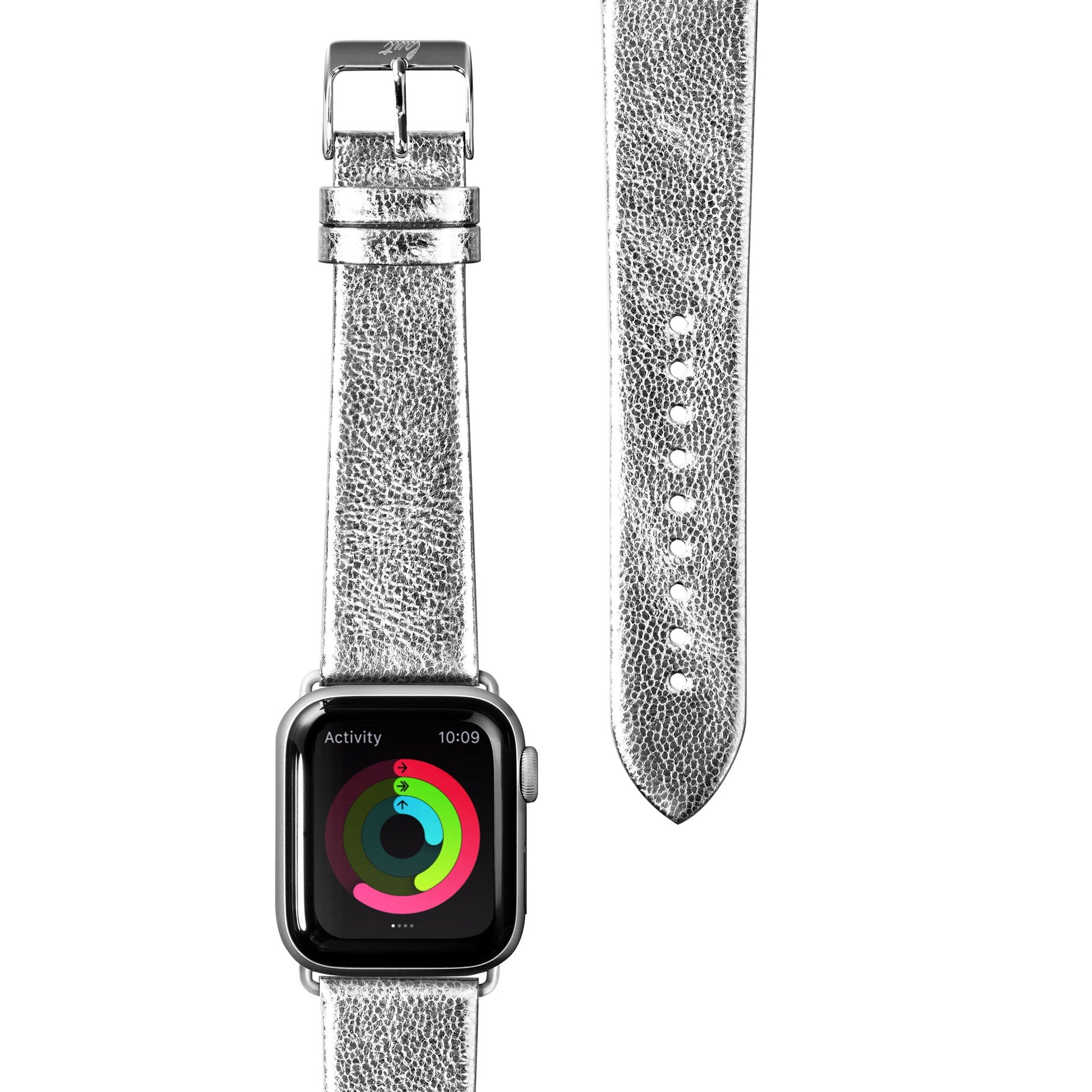 Metallic Leather Silber