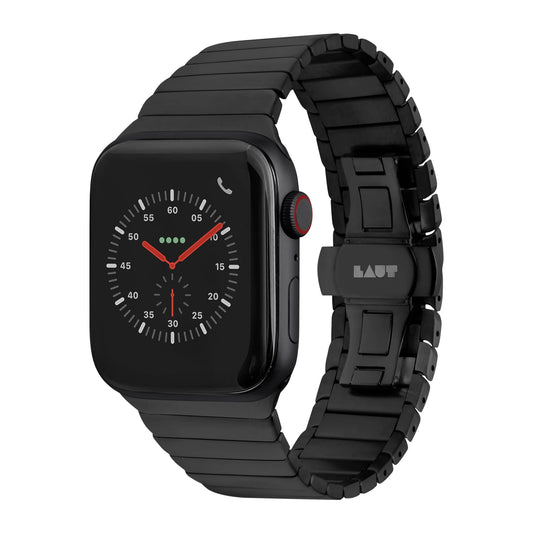 LAUT Links Edelstahlarmband für Apple Watch (44/45/46/49mm) - Schwarz