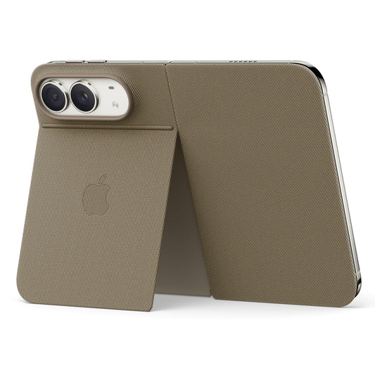 Apple iPhone Duo Folio mit Standfuss Taupe
