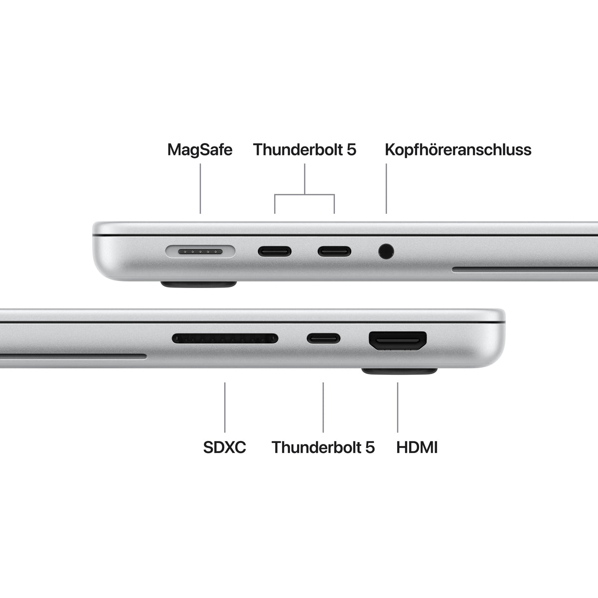 Apple MacBook Pro 14,2" PROLED XDR M5 Max 18-Core, 36 GB, 2 TB, 32-Core Grafik, Standardglas
