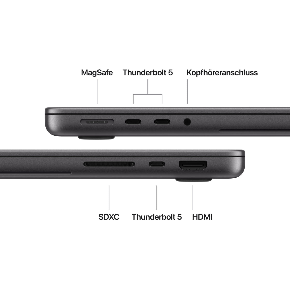 Apple MacBook Pro 14,2" PROLED XDR M5 Pro 18-Core, 48 GB, 1 TB, 20-Core Grafik, Standardglas