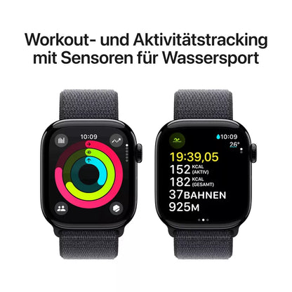 Apple Watch Series 10 42mm Jet Black Aluminium GPS Sport Loop